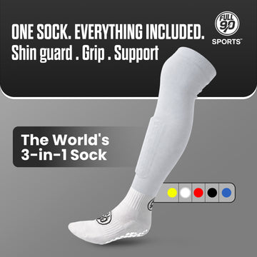 GOFull90™ 3-In-1 Football Grip Socks-White