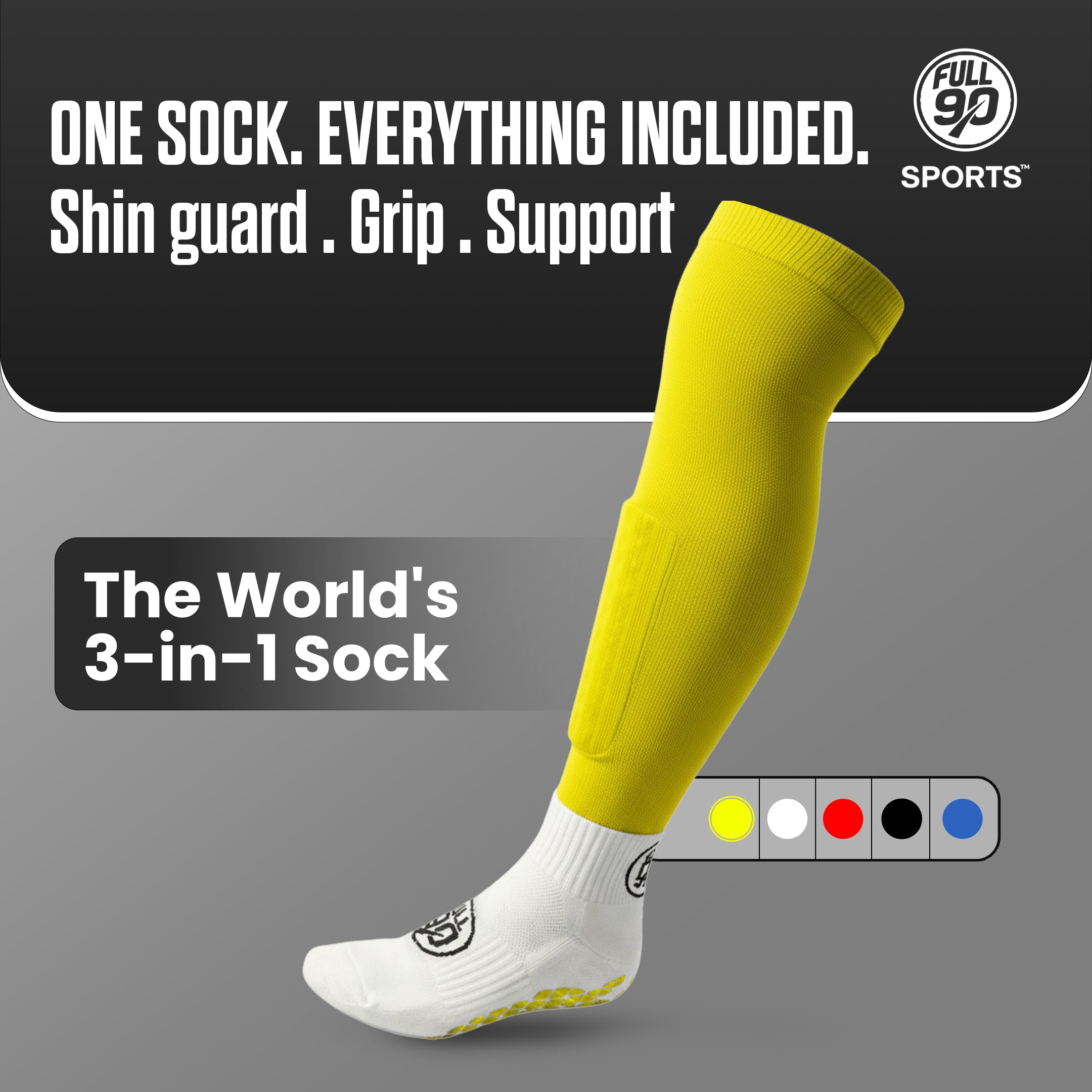 GOFull90™ 3-In-1 Football Socks-Yellow