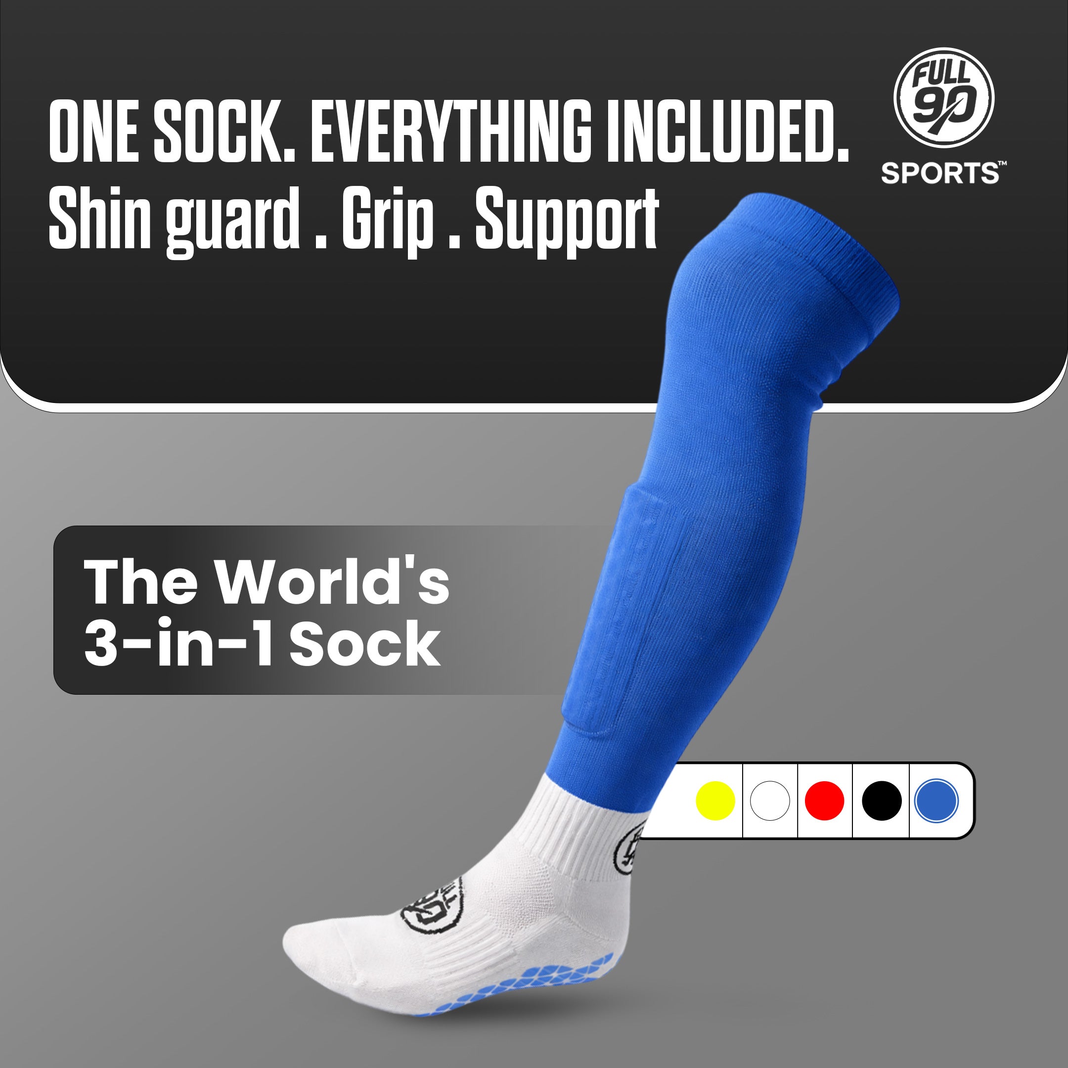 GOFull90™ 3-In-1 Football Grip Socks-Blue